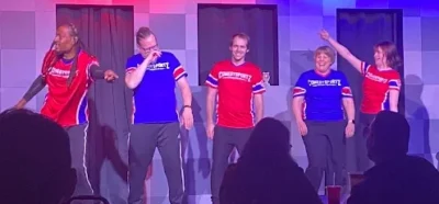 players ComedySportz performers at a corporate event in Indianapolis